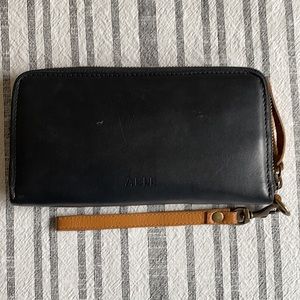 ABLE Black and Cognac Wallet